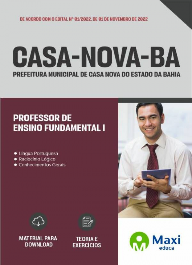 - Apostila Prefeitura de Casa Nova-BA 2022 Professor de Ensino Fundamental I