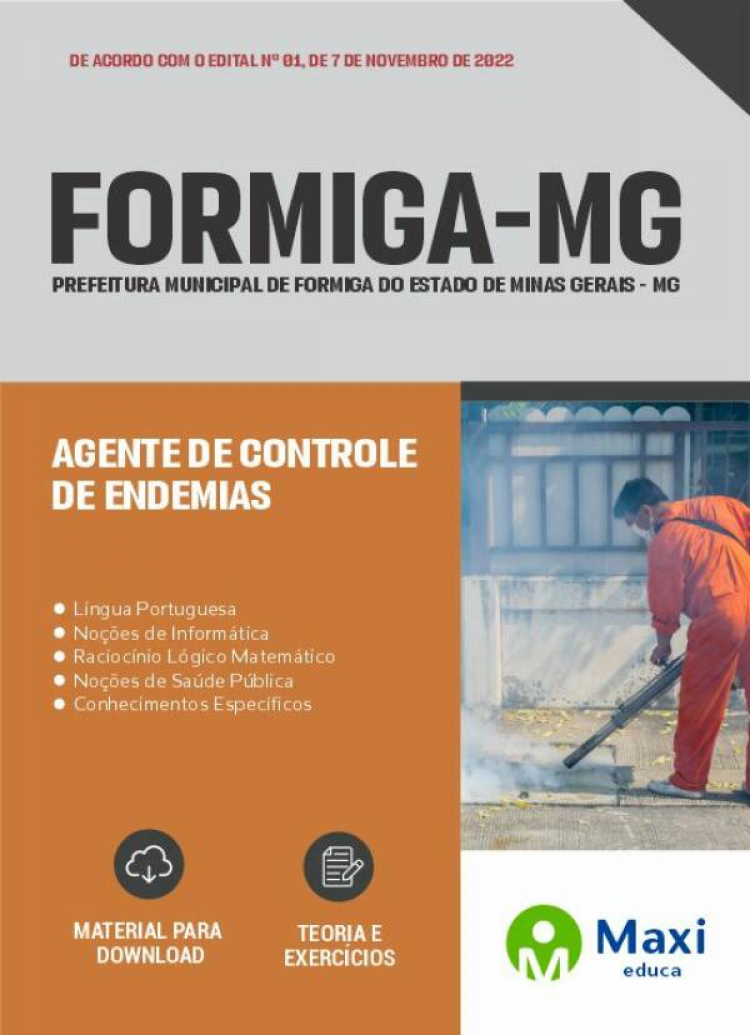 - Apostila Prefeitura de Formiga-MG 2022 Agente de Controle de Endemias