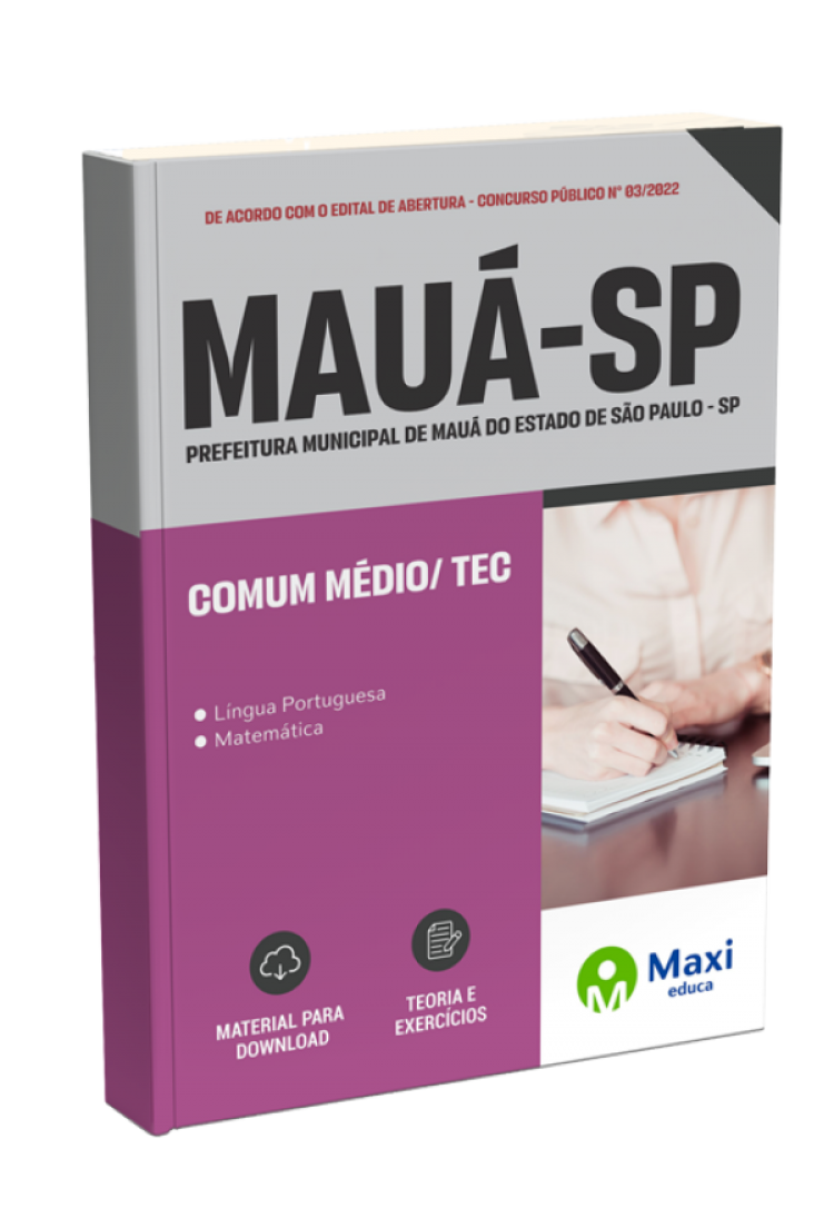 - Apostila Prefeitura de Mauá-SP 2022 - Comum Médio