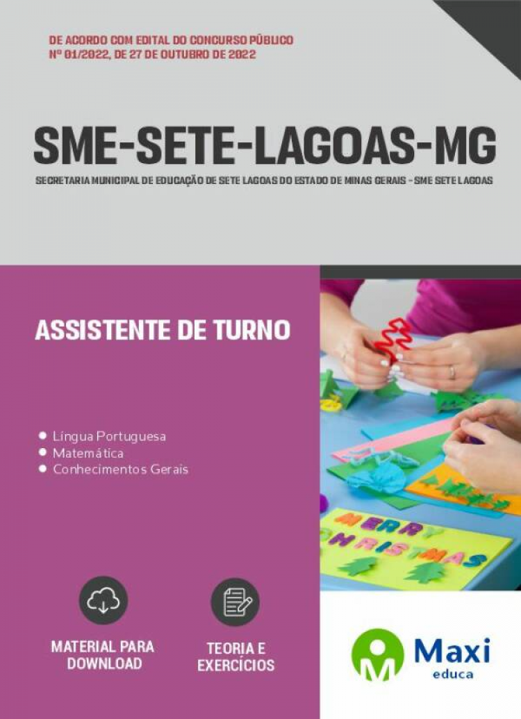 - Apostila SME Sete Lagoas 2022 Assistente de Turno