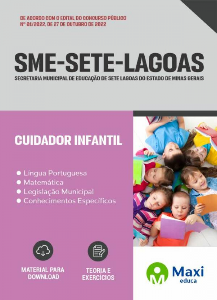 - Apostila SME Sete Lagoas 2022 Cuidador Infantil