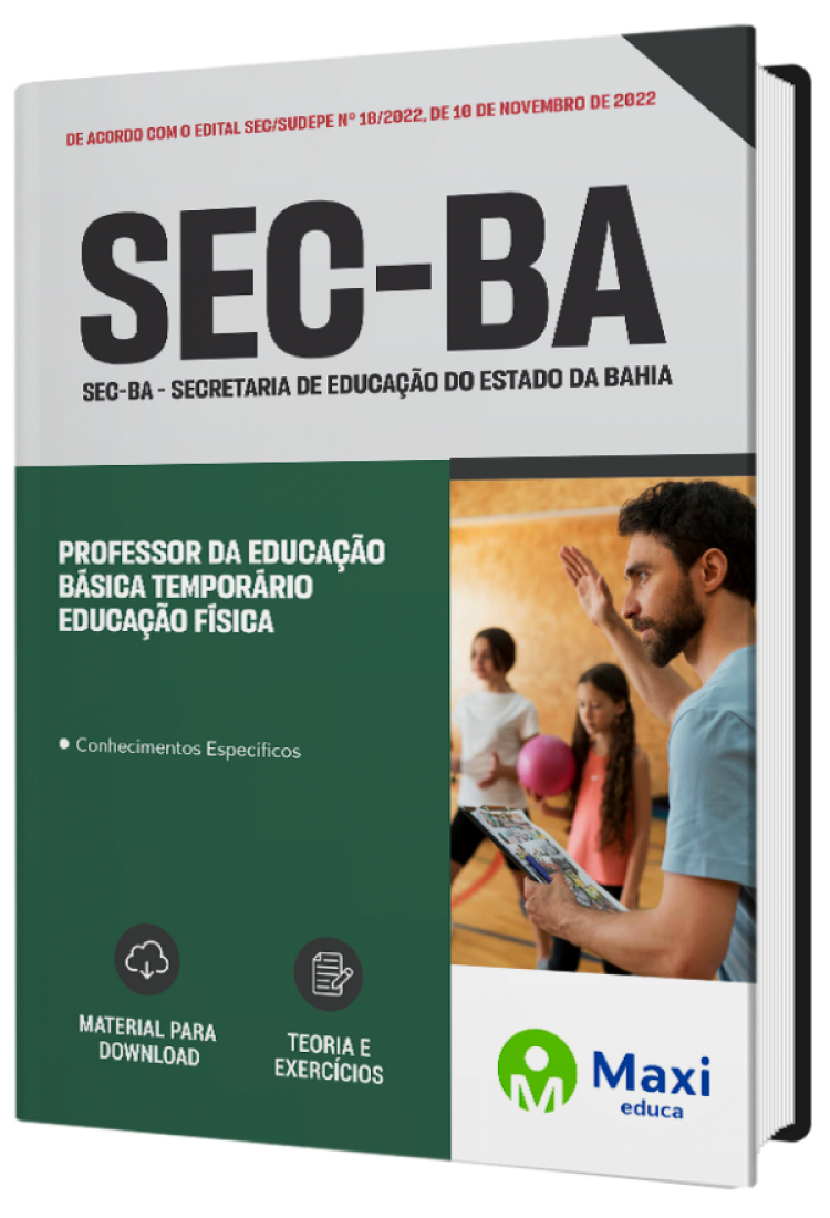 - Apostila SEC-BA 2022 Professor Da Educação Básica Temporário - Educação Física