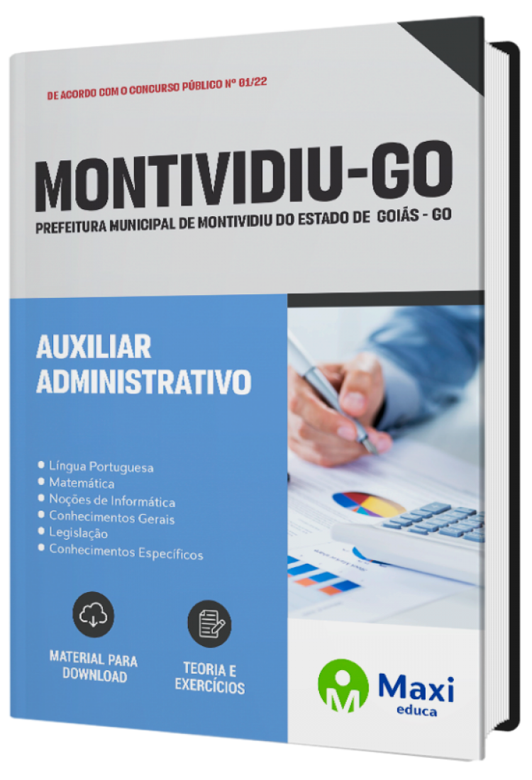 - Apostila Prefeitura de Montividiu-GO 2022 Auxiliar Administrativo