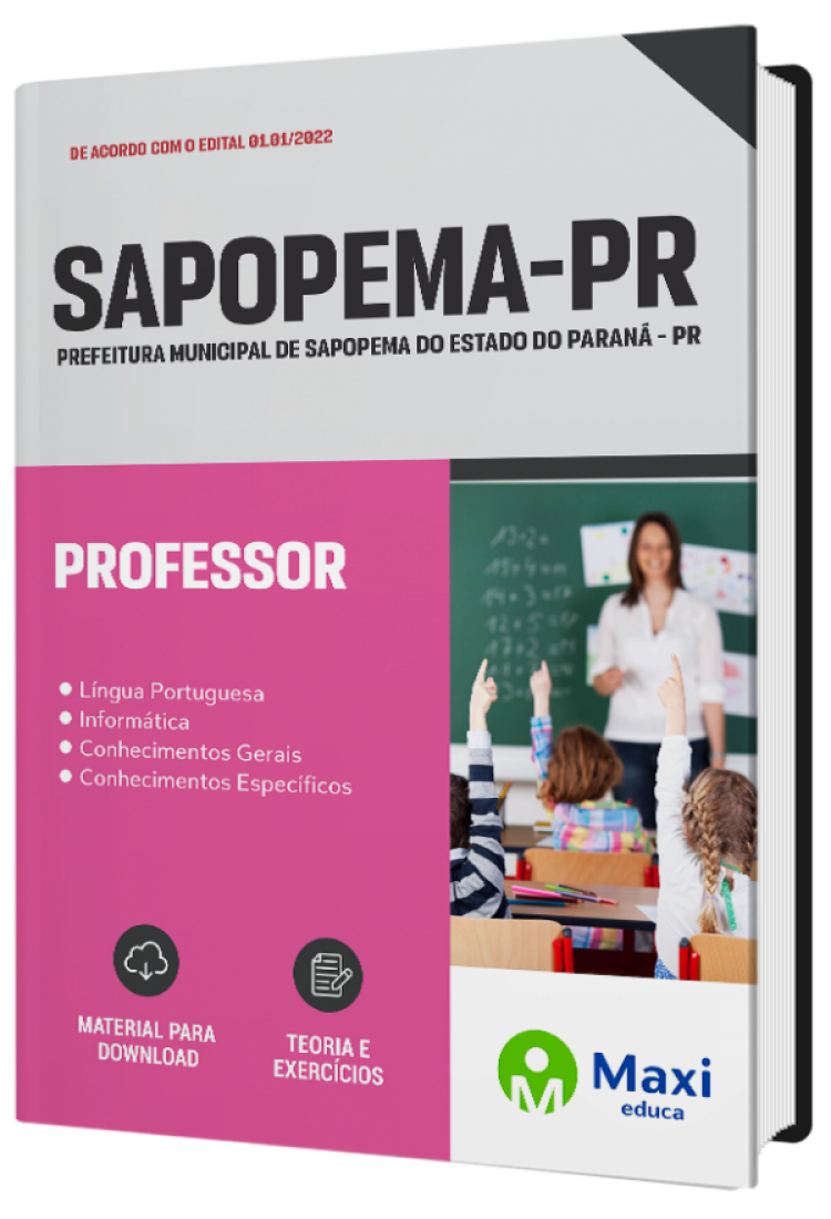 - Apostila Prefeitura de Sapopema-PR 2022 Professor