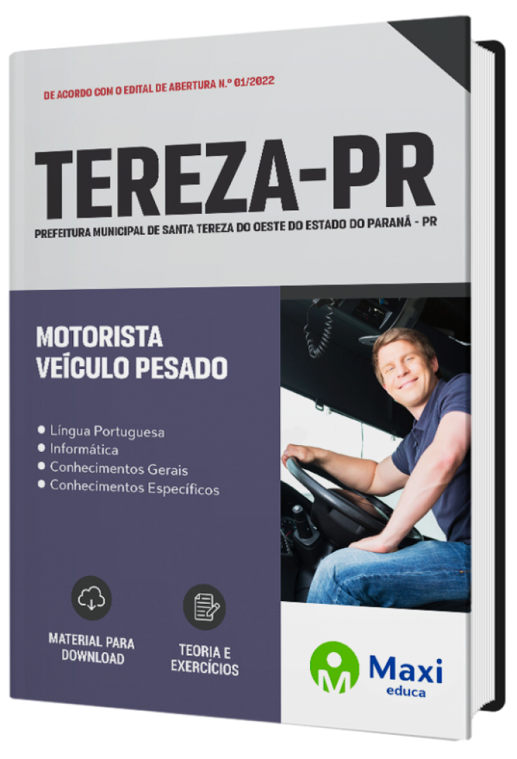 - Apostila Prefeitura de Santa Tereza do Oeste-PR 2022 Motorista veículo pesado