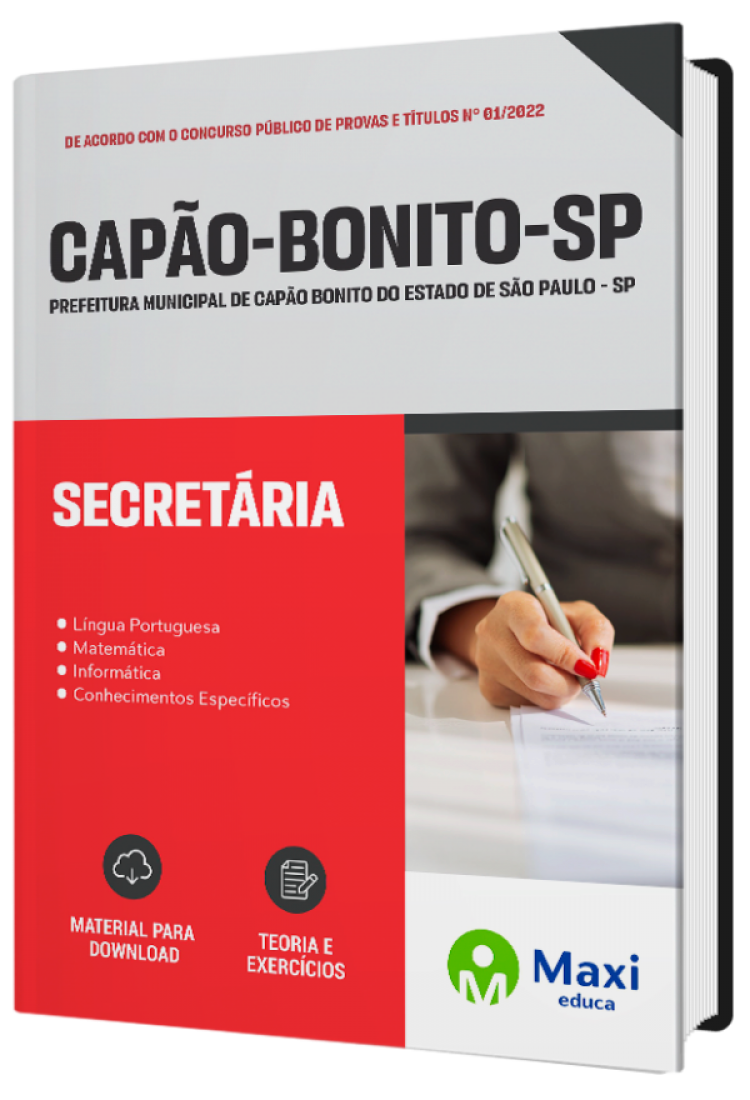 - Apostila Prefeitura de Capão Bonito-SP 2022 Secretária