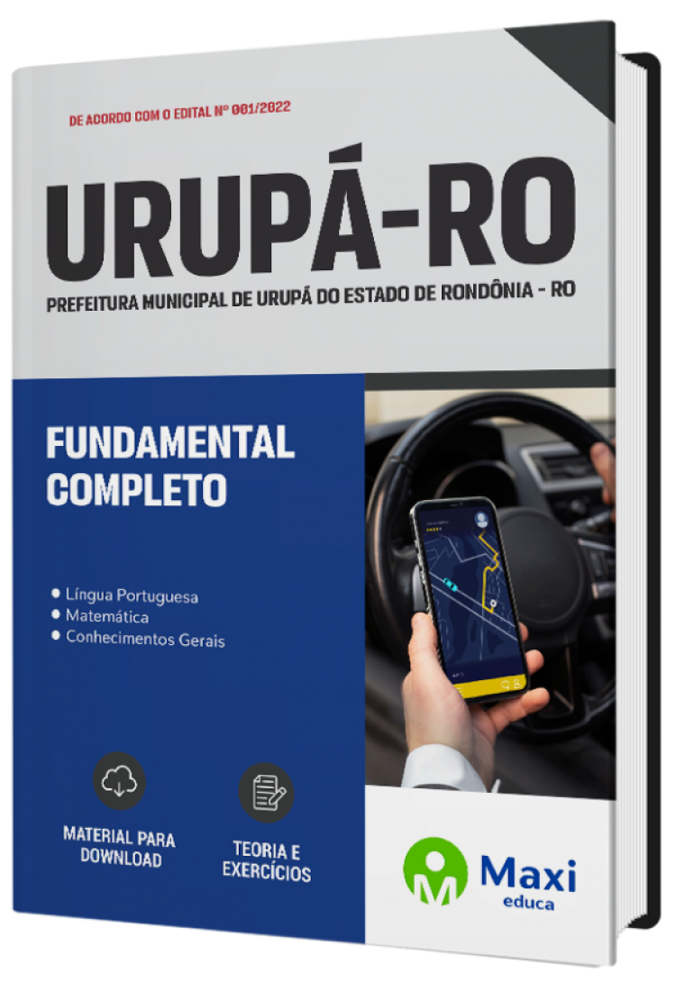 - Apostila Prefeitura de Urupá-RO 2022 Fundamental Completo: Motorista de Veículos Leves