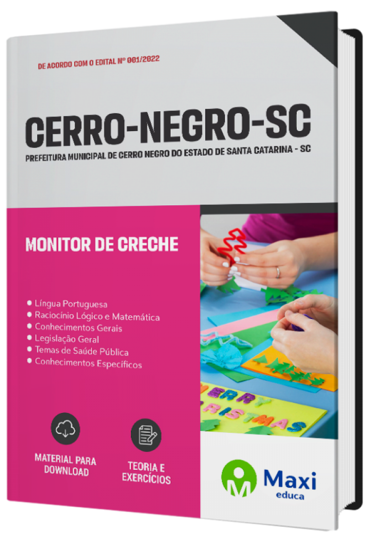 - Apostila Prefeitura de Cerro Negro-SC 2022 Monitor de Creche