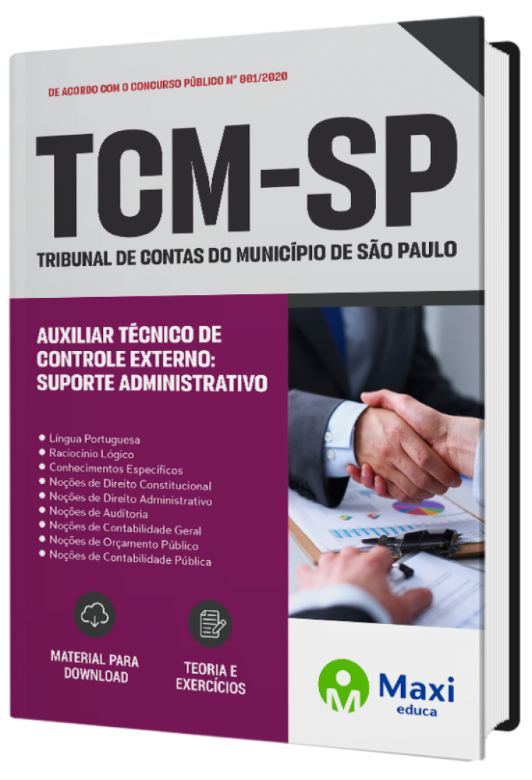 - Apostila TCM-SP 2022 Auxiliar Técnico de Controle Externo – Suporte Administrativo