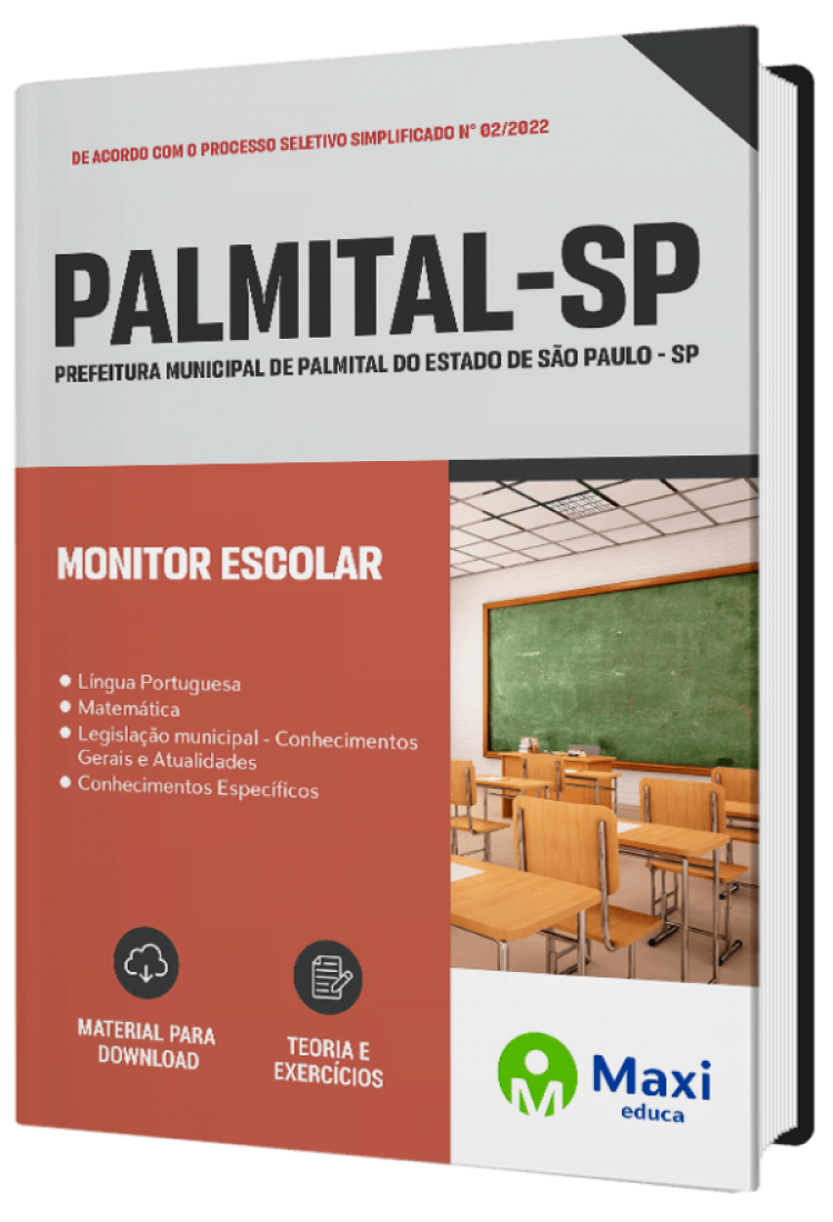 - Apostila Palmital - SP 2022 Monitor Escolar