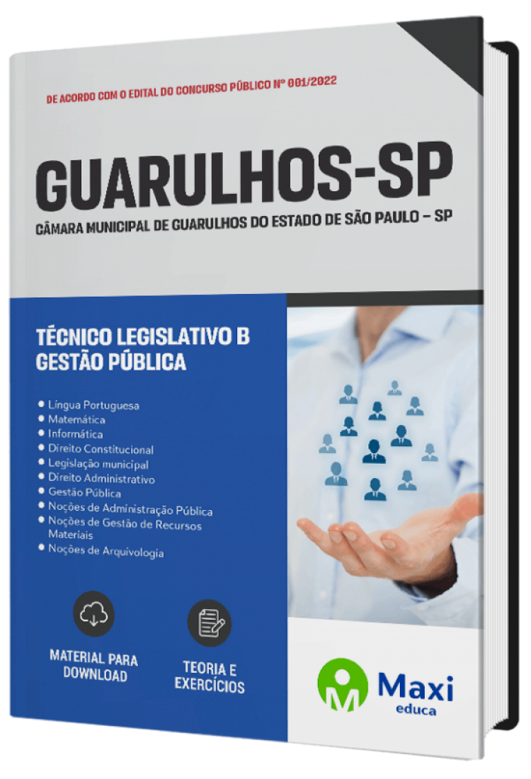 - Apostila Câmara de Guarulhos–SP 2022 Técnico Legislativo B - Gestão Pública