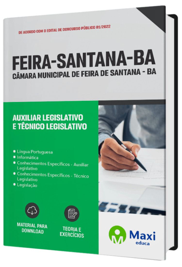 - Apostila Câmara de Feira Santana - BA Auxiliar Legislativo e Técnico Legislativo