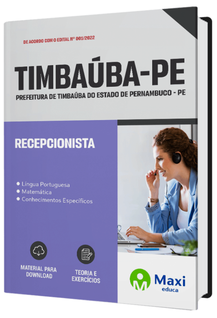 - Apostila Prefeitura de Timbaúba-PE 2022 Recepcionista