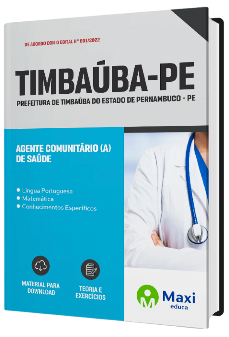 - Apostila Prefeitura de Timbaúba-PE 2022 Agente Comunitário (a) de Saúde