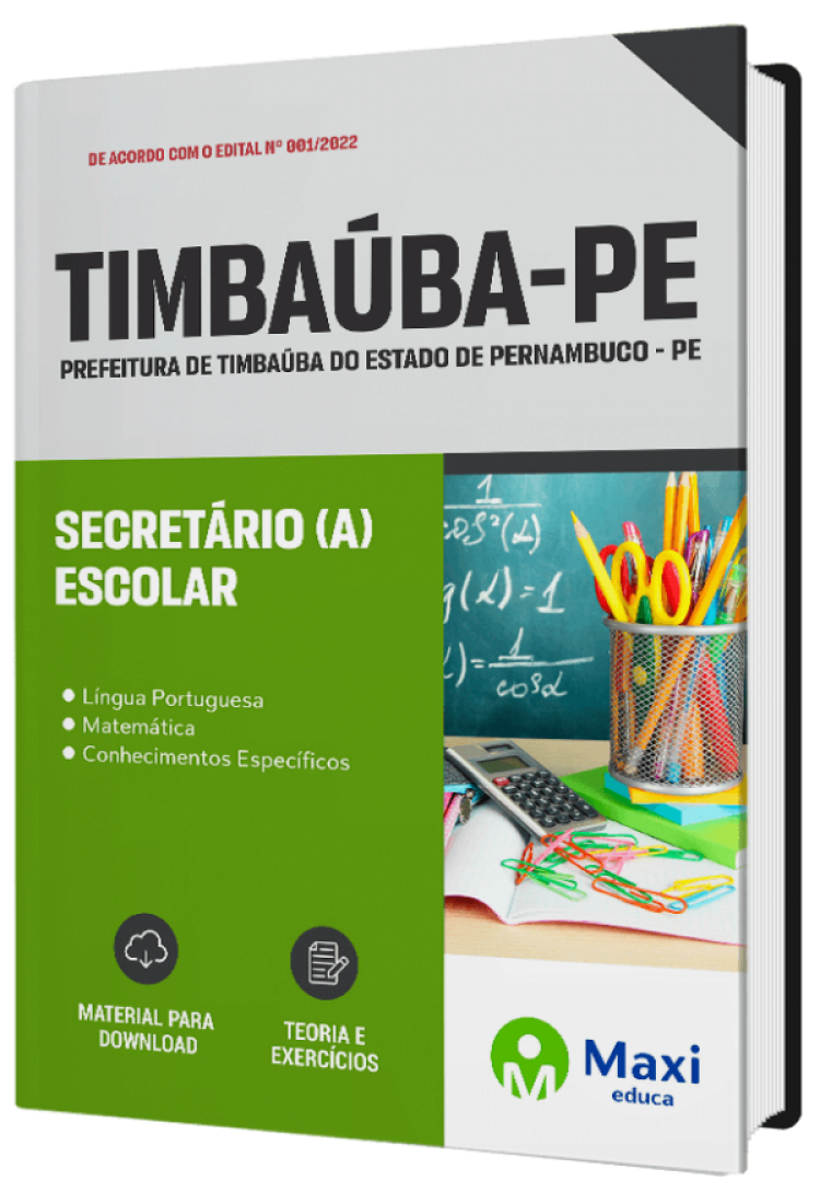 - Apostila Prefeitura de Timbaúba-PE 2022 Secretário (a) Escolar