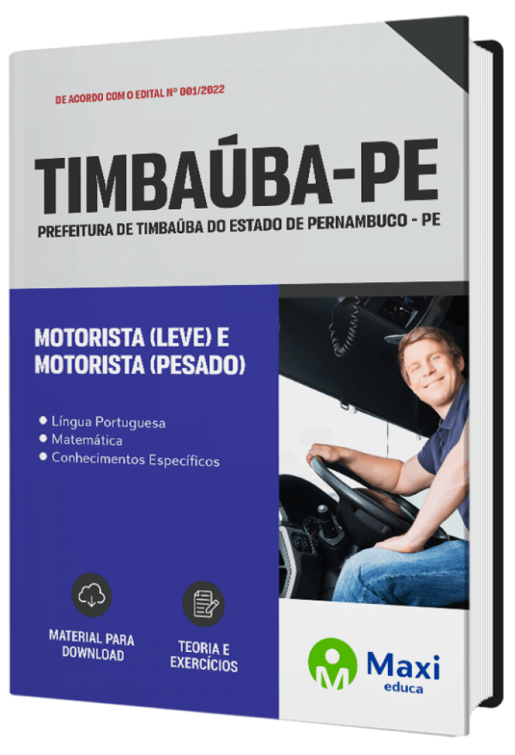 - Apostila Prefeitura de Timbaúba-PE 2022 Motorista (Leve) e Motorista (Pesado)