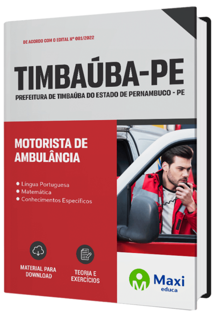 - Apostila Prefeitura de Timbaúba-PE 2022 Motorista de Ambulância