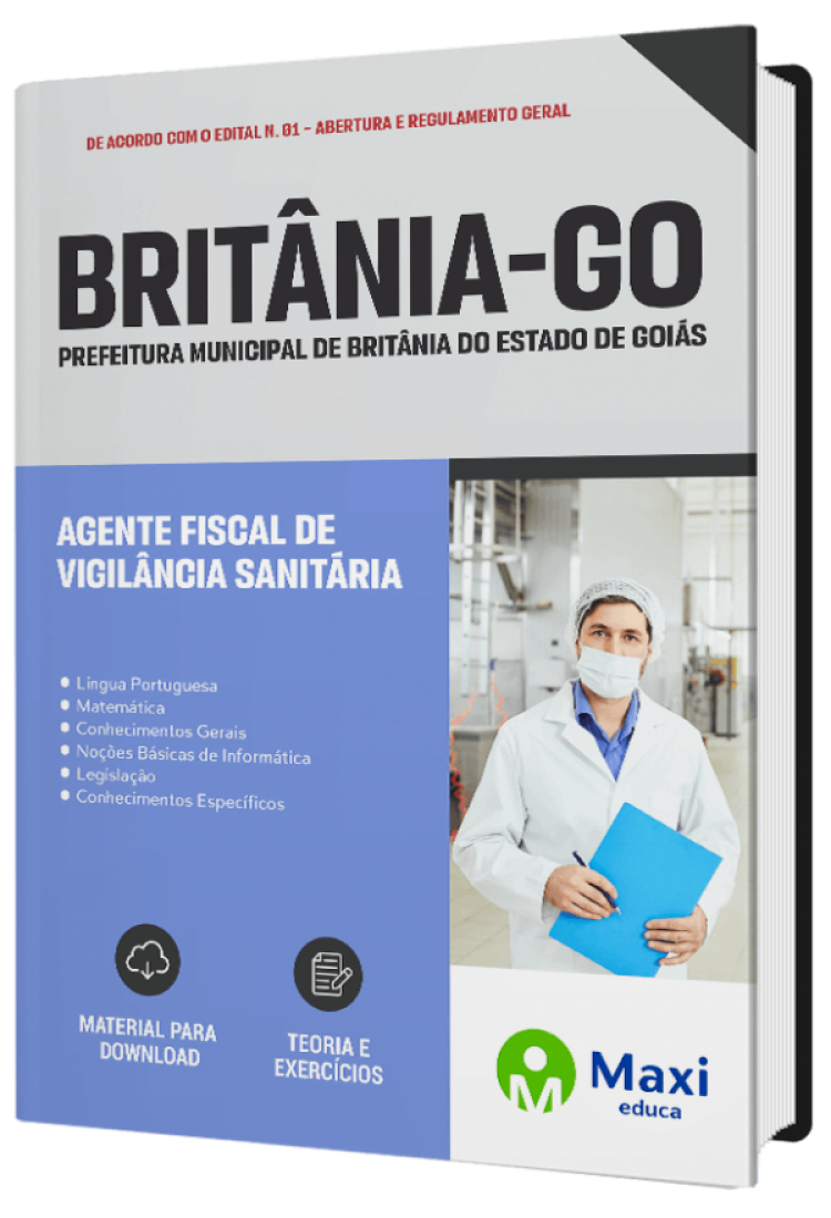 - Apostila Prefeitura de Britânia - GO Agente Fiscal de Vigilância Sanitária