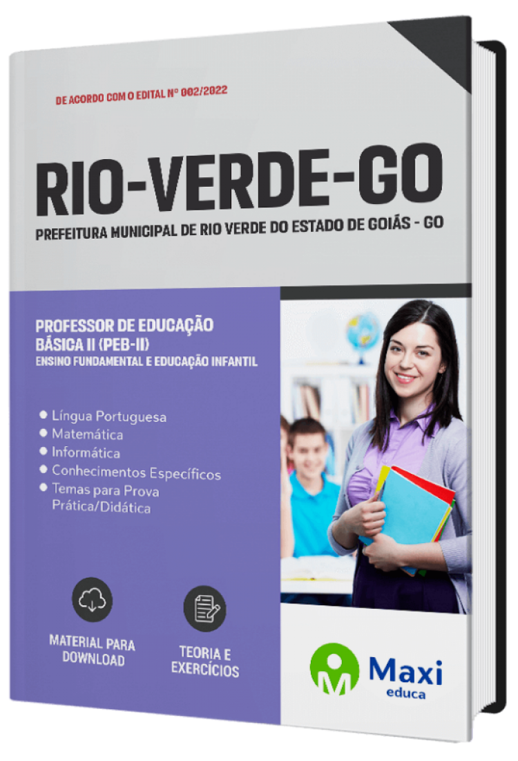 - Apostila Prefeitura de Rio Verde - GO Professor de Educação Básica II (PEB-II) - Ensino Fundamental e Educação Infantil