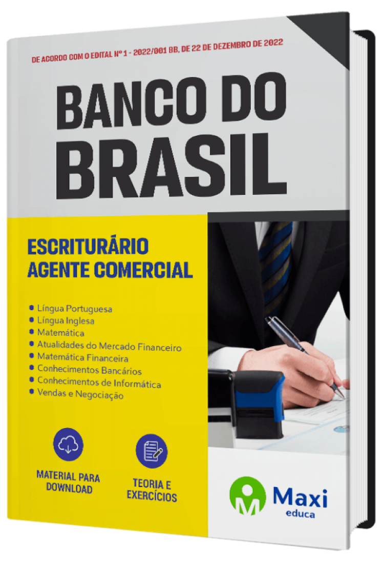 - Apostila Banco do Brasil - BB 2022 Escriturário - Agente Comercial