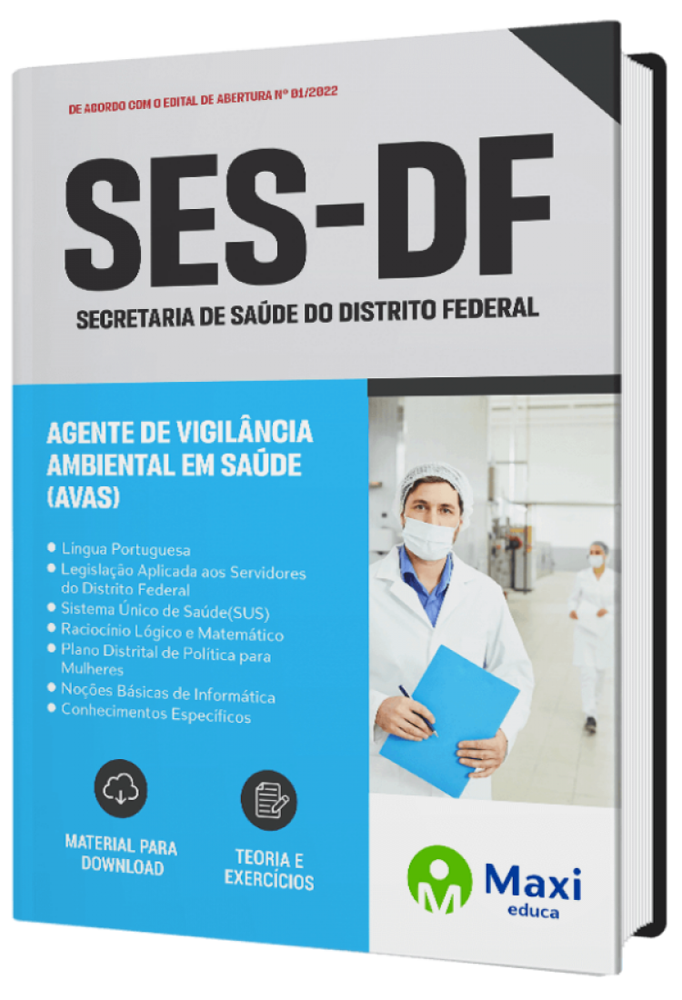 - Apostila SES-DF 2022 Agente de Vigilância Ambiental em Saúde - (AVAS)