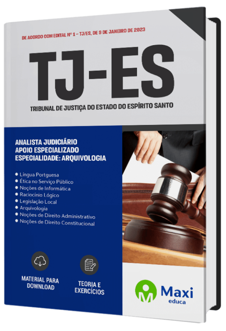 - APOSTILA TJ-ES Analista Judiciário – Apoio Especializado – Especialidade – Arquivologia