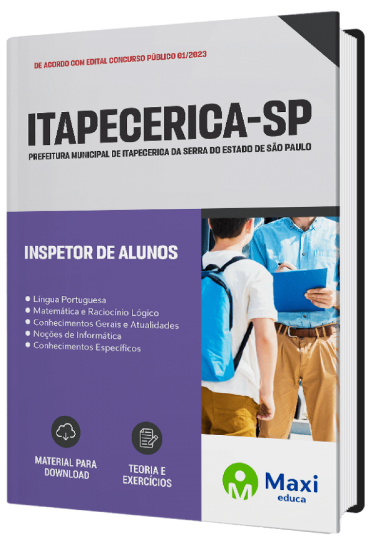 - Apostila Prefeitura de Itapecerica - SP 2023 Inspetor de Alunos