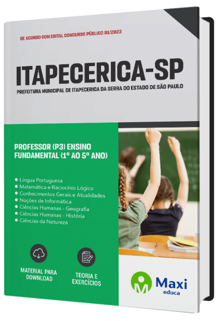 - Apostila Prefeitura de Itapecerica - SP 2023 Professor (P3) – Ensino Fundamental (1º ao 5º ano)