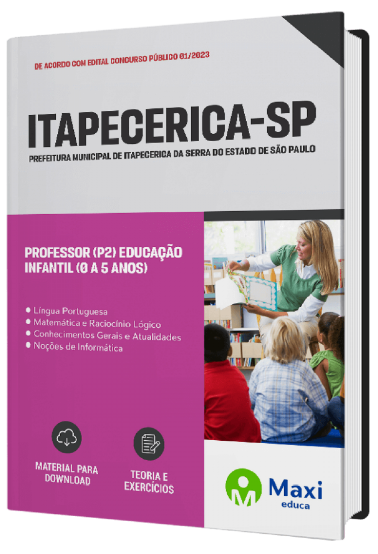 - Apostila Prefeitura de Itapecerica - SP 2023 Professor (P2) – Educação Infantil (0 a 5 anos)