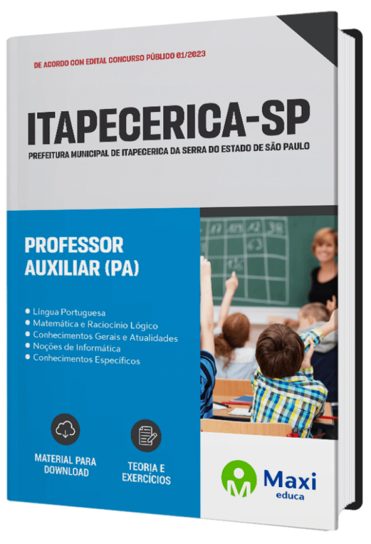 - Apostila Prefeitura de Itapecerica - SP 2023 Professor Auxiliar (PA)