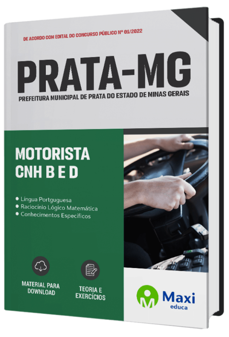 - Apostila Prefeitura de Prata - MG 2023 Motorista - CNH B e D