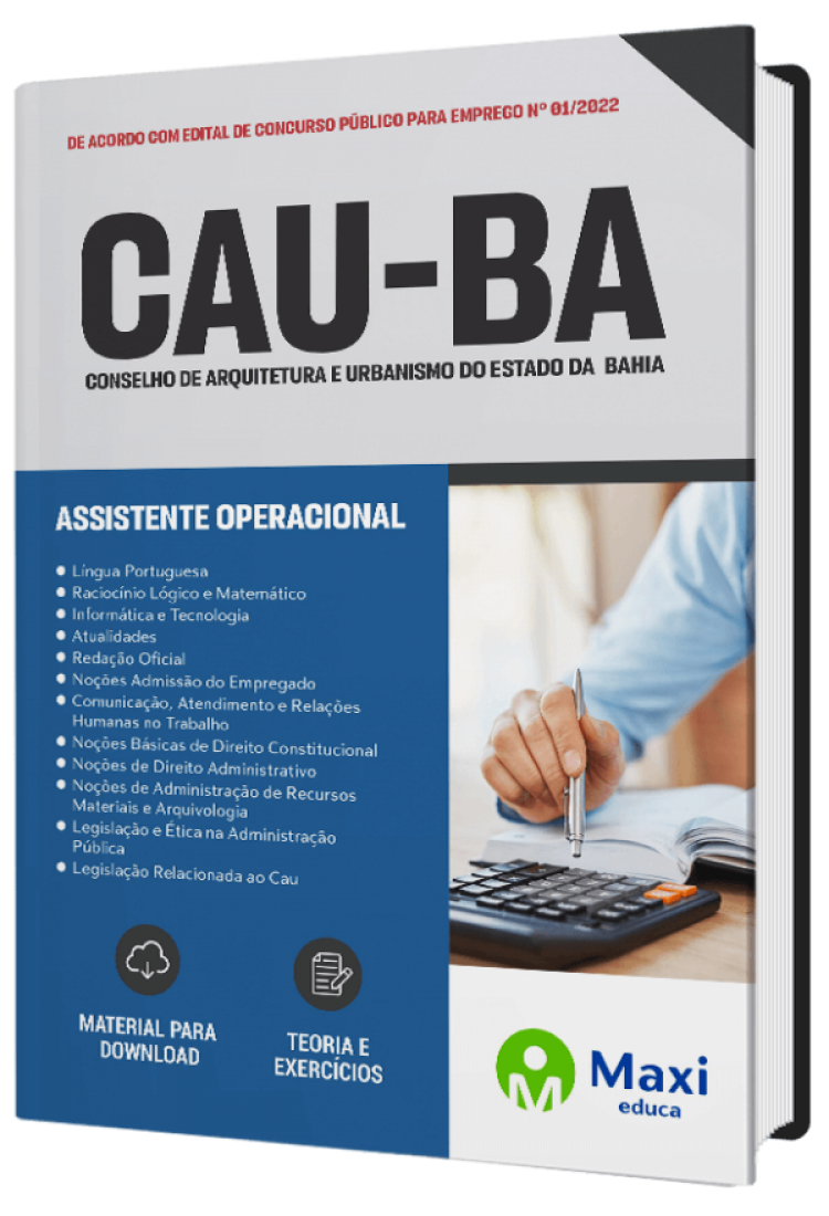 - Apostila CAU-BA 2023 Assistente Operacional