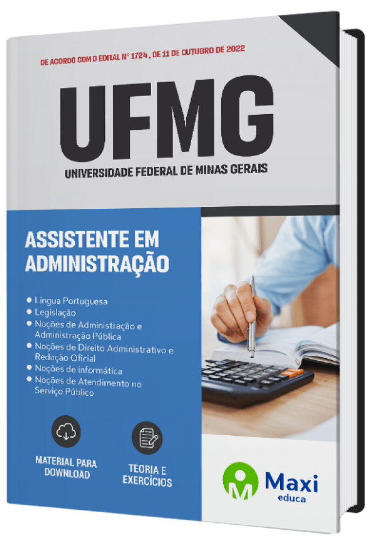 - Apostila Universidade Federal de Minas Gerais - UFMG 2023 Assistente em Administração