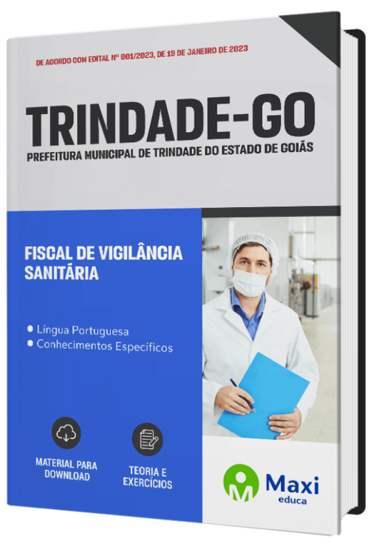 - Apostila Prefeitura de Trindade - GO 2023 Fiscal de Vigilância Sanitária