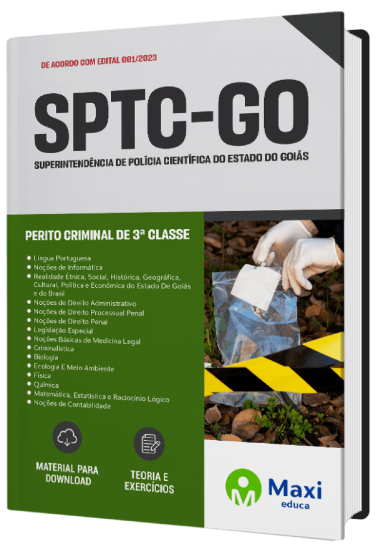 - Apostila SPTC-GO 2023 Perito Criminal de 3ª Classe