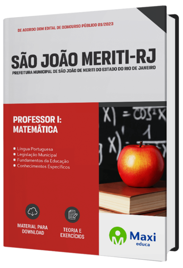 - Apostila Prefeitura de São João de Meriti-RJ 2023 Professor I – Matemática