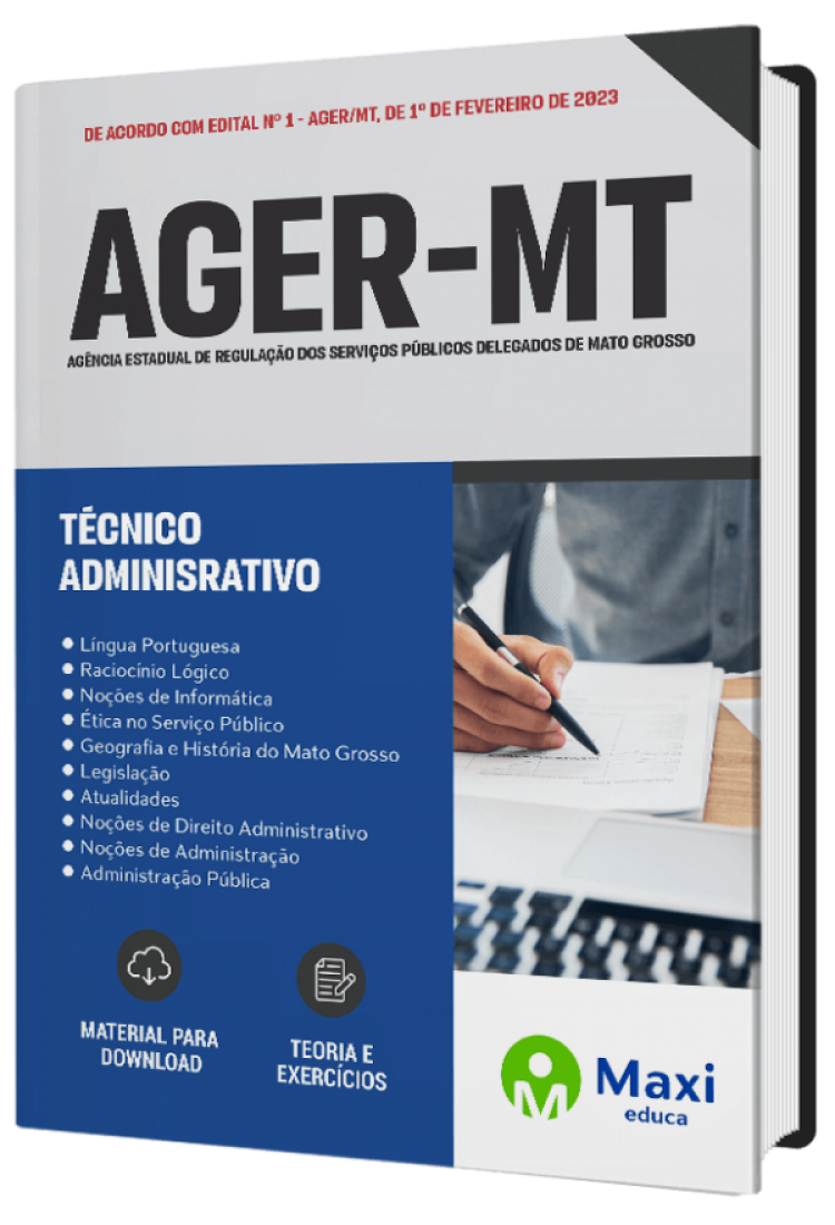 - Apostila AGER-MT 2023 Técnico Adminisrativo