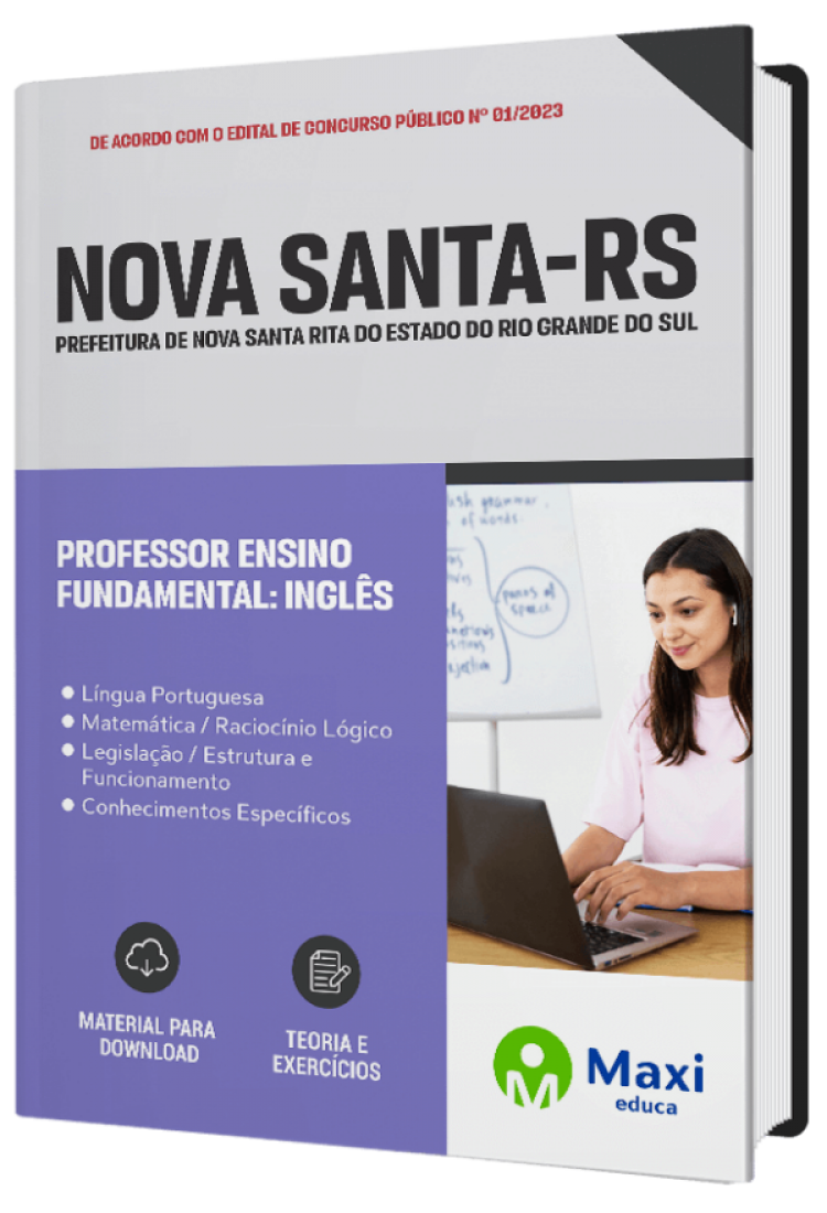 - Apostila Prefeitura de Nova Santa Rita - RS 2023 Professor – Ensino Fundamental: Inglês