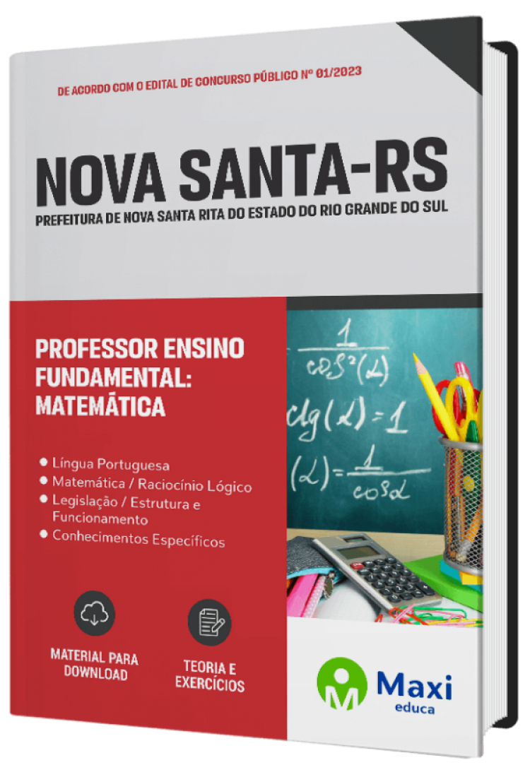 - Apostila Prefeitura de Nova Santa Rita - RS 2023 Professor – Ensino Fundamental: Matemática