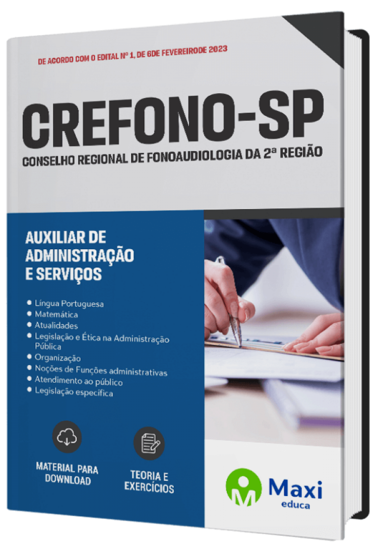 - Apostila CREFONO-SP 2023 Auxiliar de administração e serviços