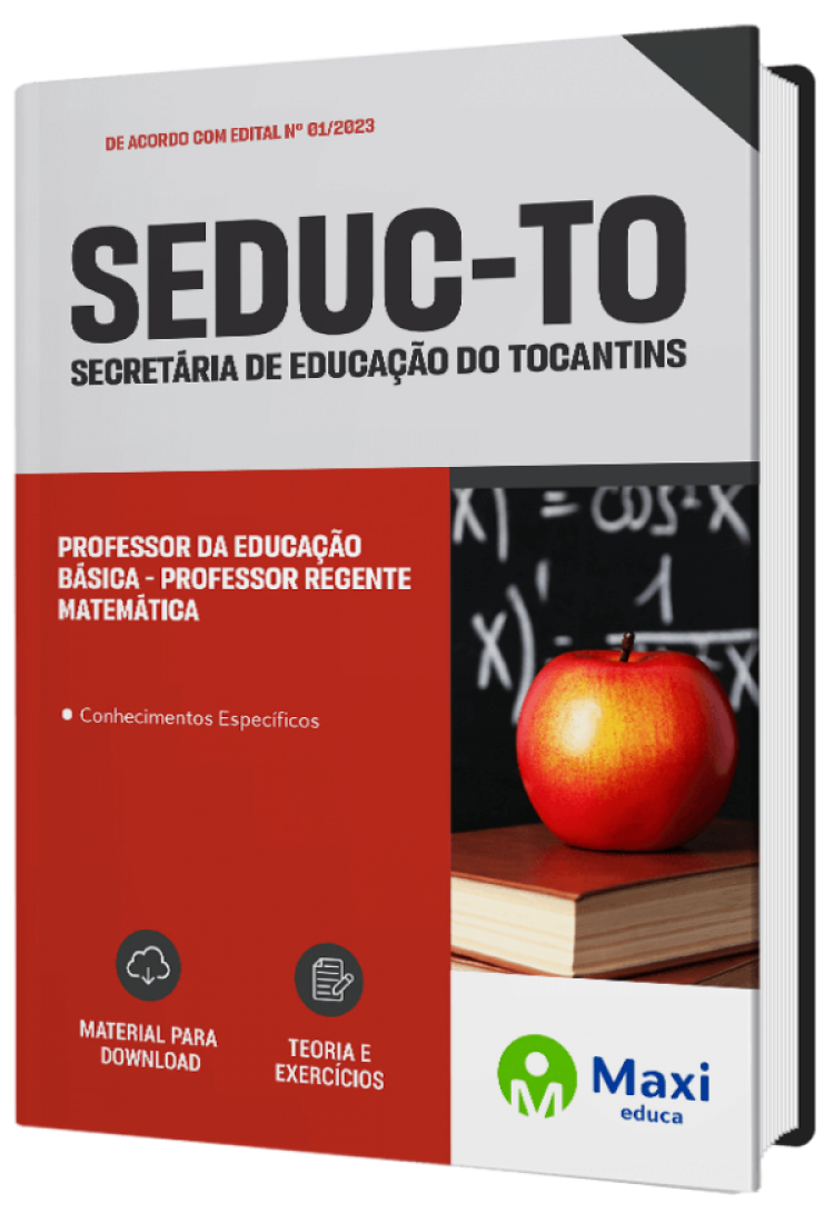 - Apostila SEDUC-TO 2023 Professor da Educação Básica - Professor Regente - Matemática