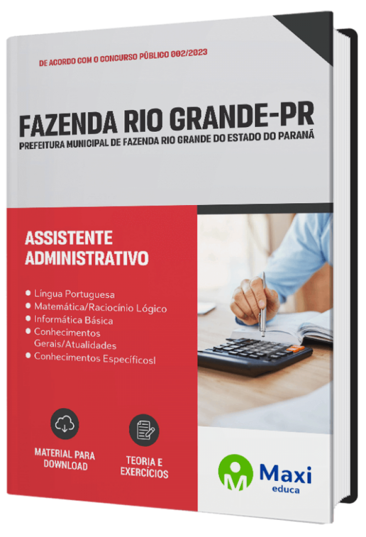 - Apostila Prefeitura de Fazenda Rio Grande - PR 2023 Assistente Administrativo