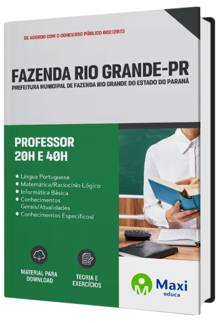 - Apostila Prefeitura de Fazenda Rio Grande - PR 2023 Professor 20h e 40h