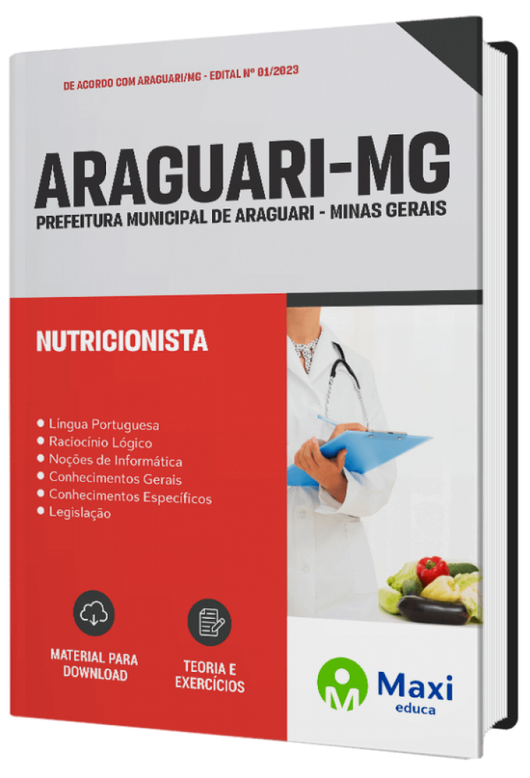 - Apostila Prefeitura de Araguari - MG 2023 Nutricionista