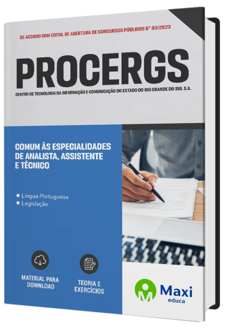 - Apostila PROCERGS- 2023 Comum às especialidades de Analista, Assistente e Técnico