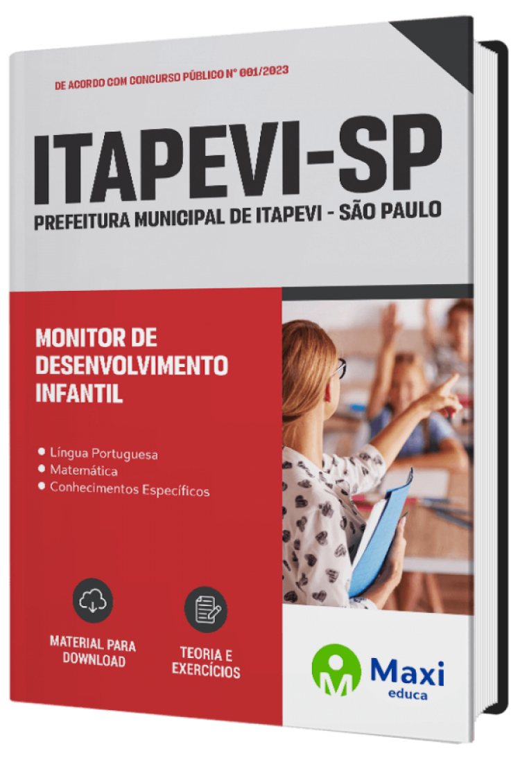 - Apostila Prefeitura de Itapevi - SP 2023 Monitor de Desenvolvimento Infantil