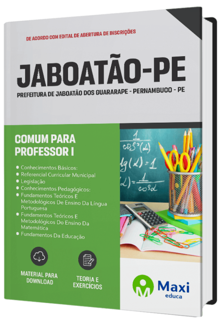 - Apostila Prefeitura de Jaboatão Dos Guararape - PE 2023 Comum para Professor I