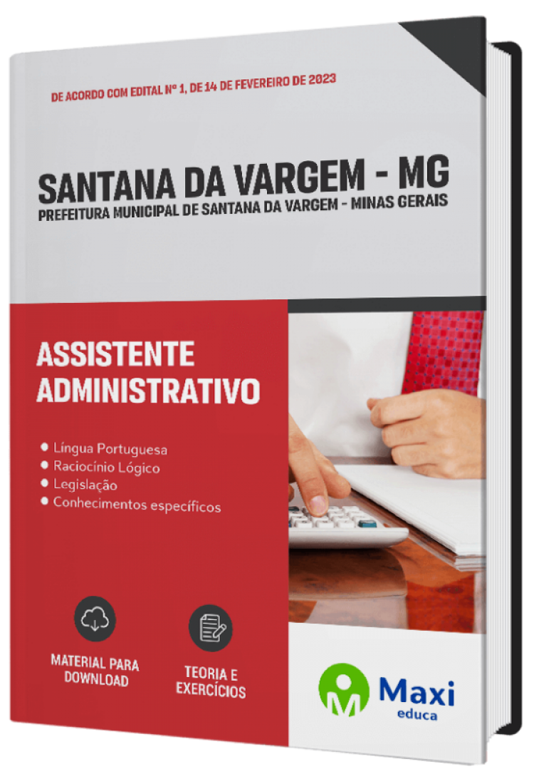 - Apostila Prefeitura de Santana da Vargem - MG 2023 Assistente Administrativo