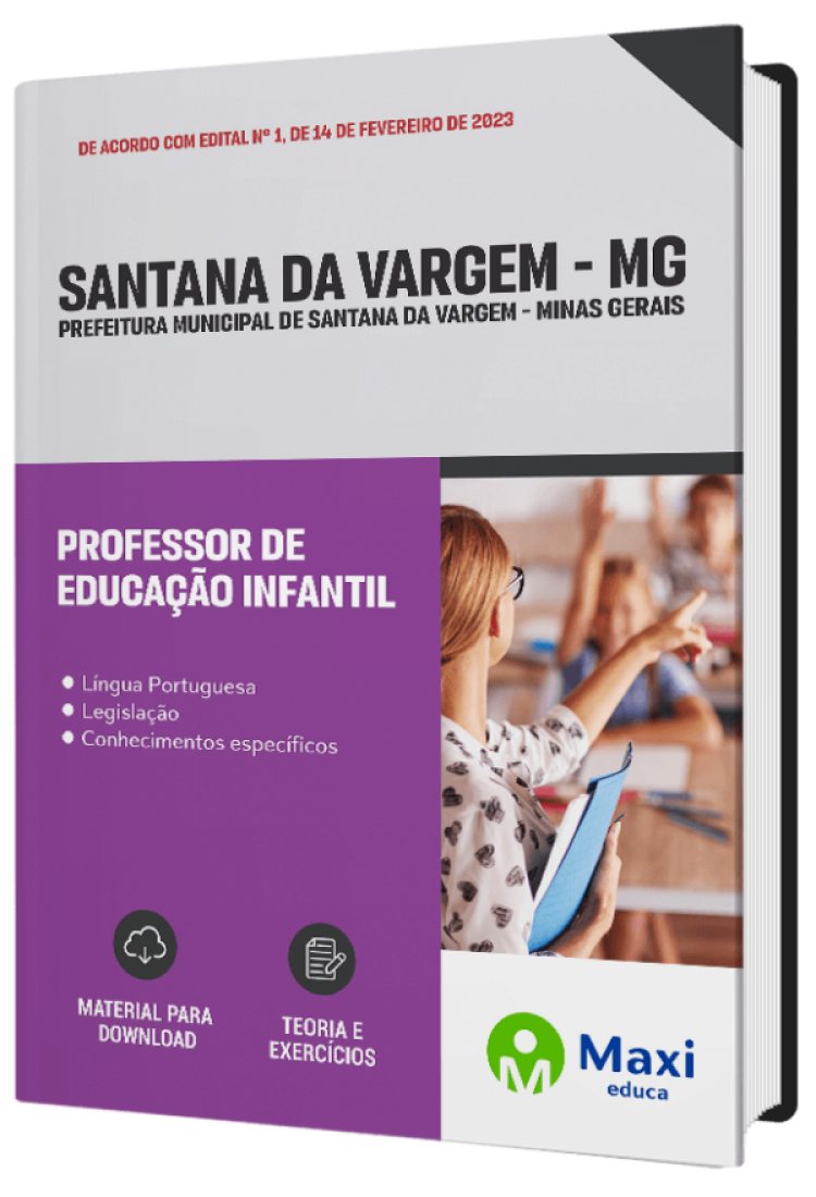 - Apostila Prefeitura de Santana da Vargem - MG 2023 Professor de Educação Infantil