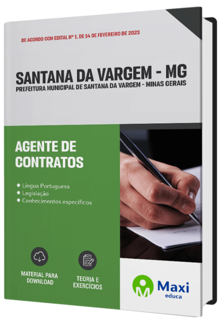 - Apostila Prefeitura de Santana da Vargem - MG 2023 Agente de Contratos